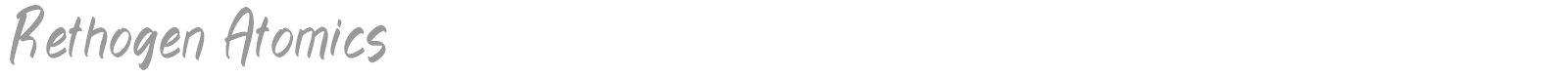 Rethogen Atomics font preview